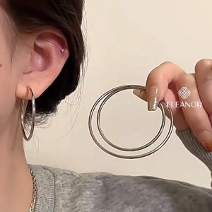 Bông tai nữ chuôi bạc 925 Eleanor Accessories khuyên tròn đa dạng phụ kiện trang sức khuyên tai 8195