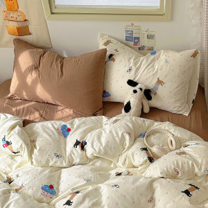 Cartoon Washable Cotton Pillow Cover 48x74cm