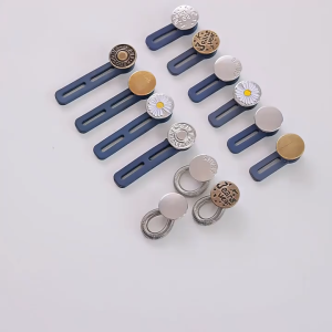 Kancing Celana Jeans Metalic Panjang Pembesar Double Extender Kancing Lubang 2 Adjustable Button