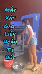 Máy xát lúa gạo công nghiệp tự hút năng suất cao tại Đồng Tháp