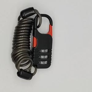 3 Digit Combination Padlock with Retractable Cable Anti-Theft Safety Password Lock for Suitcase Luggage Cabinet Backpack Lock