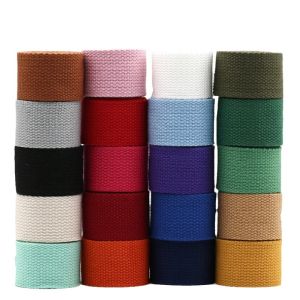 20mm/25mm/32mm/38mm 2m Cotton Webbing Strap Craft Supplies DIY Decorative Sewing Fabric Craft Pet Rope Backpack Accessories