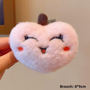 Cartoon Fruit Stuffed Brooch 2024 New Arrival Doll Girlfriends Gift Pin Scarf Decorations Accessories Cute Female