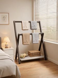 ZHUSHANXIA | Foldable Solid Wood Clothes Rack