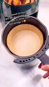 (Star) Kertas Alas Air Fryer isi +- (kurang lebih) 50 Pcs Anti Lengket 16cm Air Fryer Paper