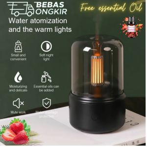 Aromaterapi Diffuser Humidifier Lantern Candle 120ml Free Essential Oil 10ml