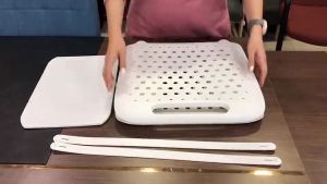 ตะกร้าผ้า ตะกร้าใส่ผ้า ตะกร้าเก็บผ้า ทรงสี่เหลี่ยมจตุรัส แบบพับเก็บได้ พลาสติกคุณภาพดี แข็งแรง