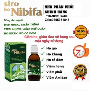 Siro ho Nibifa giảm ho đau rát họng khàn tiếng