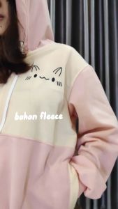ZIPER CAT SWEATER HOODIE JUMPER WANITA