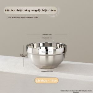 Bát Cách Nhiệt An Toàn cho Thực Phẩm Thân Thiện với Trẻ Em bằng Inox