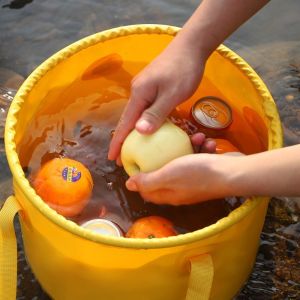 20L Portable Foldable Outdoor Water Bucket Camping Hiking Fishing Washing Storage Container Washbasin Fish Bucket Large Capacity for Travel Picnic