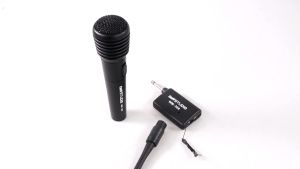 RAJA TaffSTUDIO MIC Mikrofon WIRELES KARAOKE RUMAHAN JARAK JAUH IMAM MASJID 2 in 1 KABEL CERAMAH