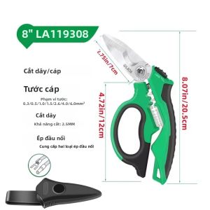 LAOA | LAOA Kéo Điện Đa Năng Dụng Cụ Tước Dây Thép Không Gỉ Cắt Crimper Mở Tay Cầm Cắt Cáp 6/7/8 Inch
