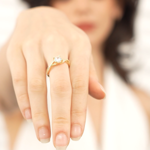 Mikana Gold Plated Tomiko Adjustable Ring for Woman accessories jewelry promise ring gift box