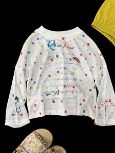 Girls Long Sleeve Ice Silk Thin Summer T-Shirt Quick Dry Vacation Wear Sun Protection Cover up Casual Loose Fit Childrens Wear