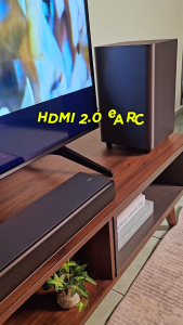 TCL S55H 2.1ch Dolby Atmos Pro Super Bass Soundbar Dual Bass System Wireless Subwoofer HDMI 2.0 with eARC S55H Bunyi sound bar