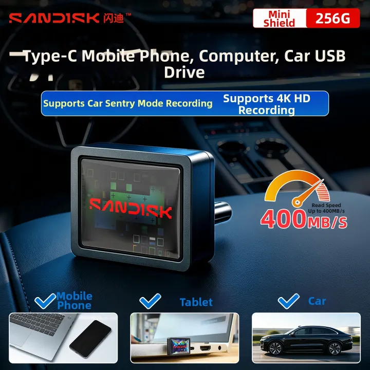 Sandisk | High-Speed Mini USB 3.2 Type-C Flash Drive 256GB