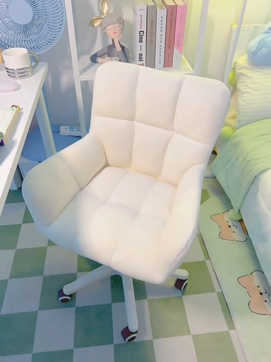 manila stock White Office Chair For Computer Heavy Duty Working Study