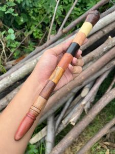 Tongkat Komando Kombinasi 9 Kayu Bertuah Nusantara Panjang 35cm