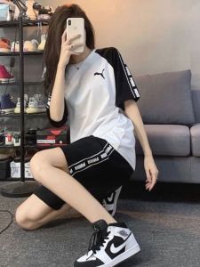 plus Size Casual Sportswear Set Womens Summer New Loose Fashion plus MM Leisure Sports Clothes Two Piece Set Short Sleeve
