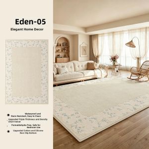 AOVOC | Waterproof Stain-Resistant Easy-Clean French Cream Style Carpet