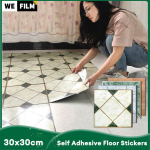 Wall Stickers Thick Self Adhesive Tiles Floor Stickers Marble Bathroom Ground Waterproof Wallpapers PVC Bedroom Furniture