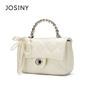 Josiny | Women Leather Bag Diamond Chain New Large Capacity Fashion All Match Shoulder Crossbody Bag