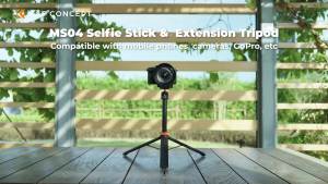 K&F CONCEPT 158cm MS08 Selfie Stick Tripod with Phone Holder With Bluetooth Remote Control+Gopro Adapter Suitable for GoPro/DJI/Insta/Smartphone
