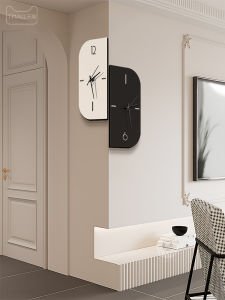2024 New Arrival Clock Living Room Normcore Corner Wall Clock Dining Room Wall Hanging Mute Pocket Watch For Home Double-Sided Corner Clock