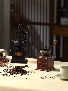 COD ALOCS Alat Penggiling Kopi Manual Coffee Grinder Wood Adjustable 30g - CW85532