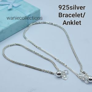 (XXBZ)Ready stock 925silver bracelet & anklet (Gelang tangan & gelang kaki perak 925