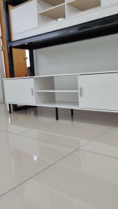 KENZZO Snow White TV Cabinet with Storage (4ft /6ft)/ Kabinet TV / 3.5 FT Coffee Table