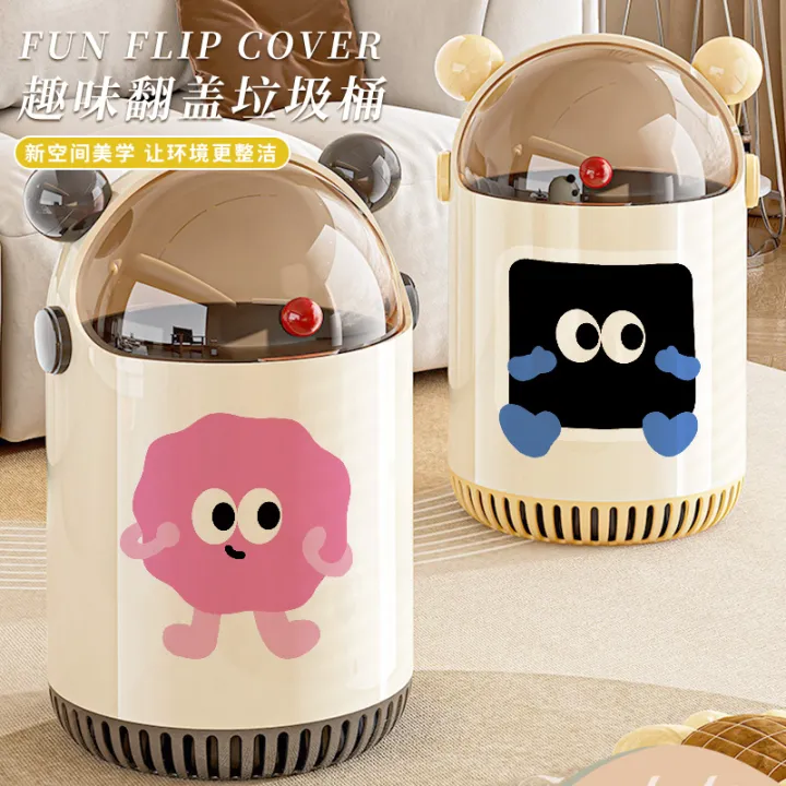 Thùng Rác Tròn Dung Tích Lớn 15L Có Nắp Đậy Kiểu Dáng Dễ Thương Chống ...