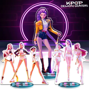 Anime KPop Demon Hunters Acrylic Stand Desktop Decor Cartoon Anime Figure Rumi Mira Zoey Sussy Dolls Fans Gift