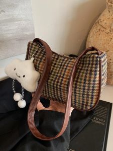 Túi Đeo Chéo Kẻ Caro Thời Trang Cho Nữ Túi Đeo Vai Đơn Túi Vuông Nhỏ Đa Năng Túi Đeo Chéo Cổ Điển Túi Đeo Chéo Thường Ngày