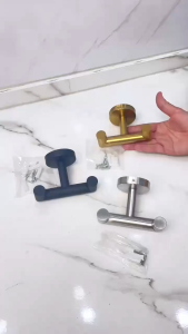 BAOKEMO Wall Mounted Bathroom Double Bracket Hook Circular Base Hanger Key Hook Suitable For Living roomKitchen