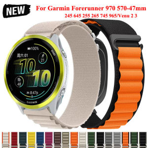 22mm 20mm Alpine Loop For Garmin Forerunner 570 47 42mm Sport Strap For Garmin Forerunner 970 245 645 255 265 975 745 Active 5 6