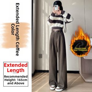 Elegant High-Waist Slimming Flared Pants Long and Wide Legs