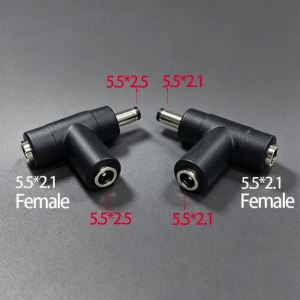 1PCS DC5.5 X 2.1 mm Female To 5.5* 2.1mm Male Female/ 5.5* 2.5mm Male FemaleDC Power Connector Adapter Laptop