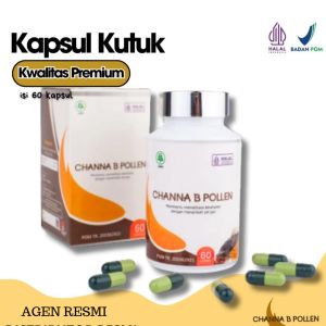 Channa B Pollen isi 60kapsul BPOM Halal Kutuk Premium plus Beepollen 100%Original