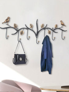 No Drilling Wall Hooks Luxury Lightweight Clothes Storage Non-Damaging Wall Heavy Duty Coat Hooks Living Room Organization