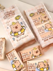 Portable Mini Hand Mouth Wet Wipes Pure Water Cleaning Wipes Cute Pulling Type Hand Mouth Available No Fragrance