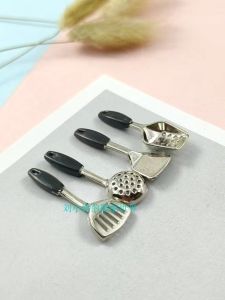 Mini Kitchen Scene Model Dollhouse Accessories Realistic Flat Bottom Pan Soup Pot Cooking Utensils Display Toy for Children