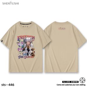 Pure Cotton Short Sleeve T-Shirt Anime Cartoon Print Casual Breathable Youth Fashion Summer Top for Teens Online Exclusive