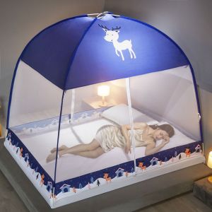 Baby Mosquito Net family Size Kulambo Tent No-Installation 1.2m 1.5m 1.8m Foldable Pop Up Double Door 360° Full Surround Mosquito Prevention For Home School