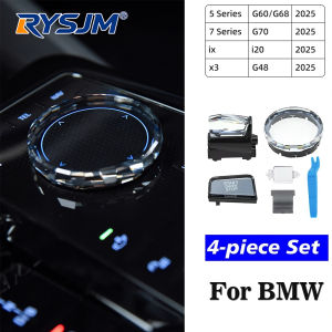 RYSJM | Crystal Paddle Button Start Knob Crystal Knob 4-Piece Stick Handle Set For BMW Car Accsesories For G60 G61 G68 G70 IX I20 X3 G48