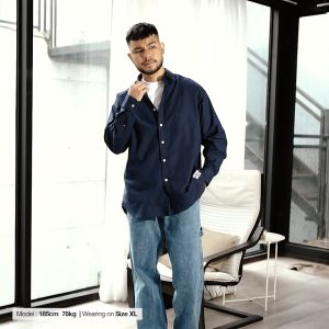Noforty Kemeja Oversize Long Sleeve Ferde Navy