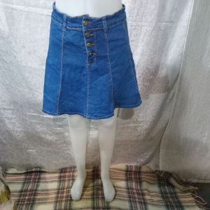 PRELOVED High Waist Denim Skirt  fit to 26-27 waist