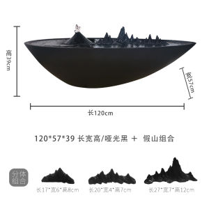 Modern Minimalist Chinese Style Garden Courtyard Fountain Water Feature Decorative Piece for Sales Office Indoor Outdoor Decoration