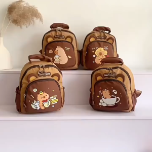 Cute Kids Backpack Cartoon Bear Design | Lightweight School Bag for Boys & Girls | Fits A4 Size | Durable & Comfortable | Happy Days Series